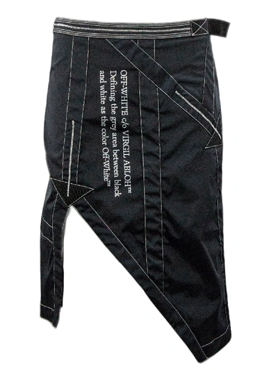 Shop Off-white Nylon Mid-length Skirt In Black In Nero