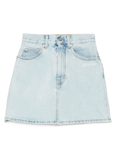 Shop Off-white Skirt In Light Blue