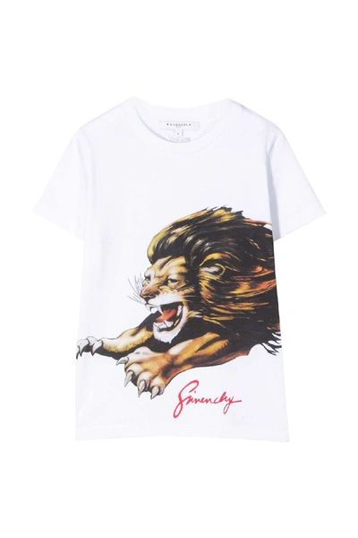 Shop Givenchy Kids Printed T-shirt In Bianco