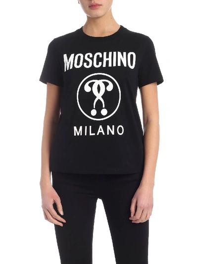 Shop Moschino Milano T-shirt In Black