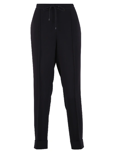 Shop Kenzo Cropped Trousers In Black