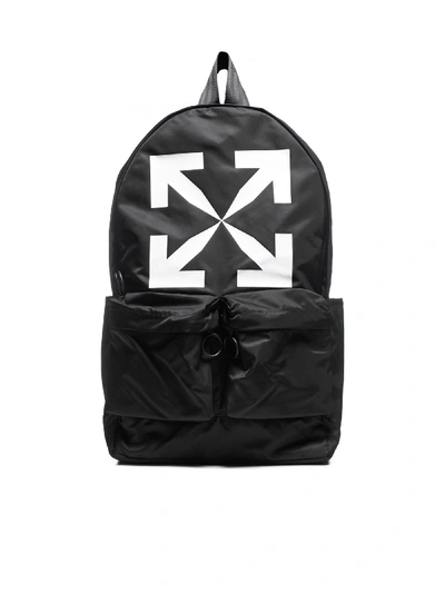 Shop Off-white Backpack In Black White