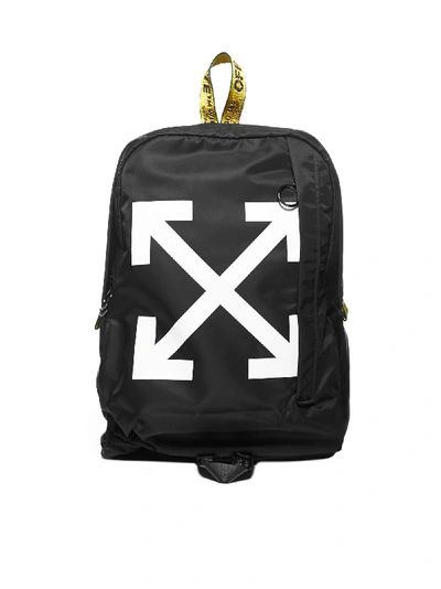 Shop Off-white Backpack In Black White