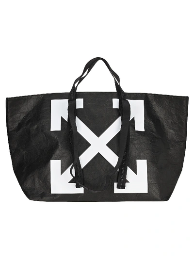 Shop Off-white Off White Arrows Tote Bag In Black