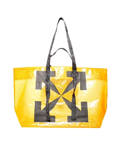 Shop Off-white Tote In Orange Black