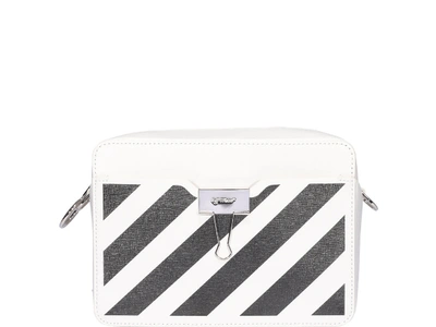 Shop Off-white Diagonal Camera Bag In White