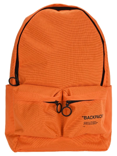 Shop Off-white Off White Quote Backpack In Orange