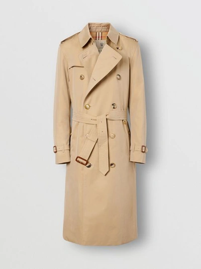 Shop Burberry The Long Kensington Heritage Trench Coat In Honey