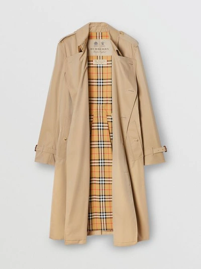 Shop Burberry The Long Kensington Heritage Trench Coat In Honey