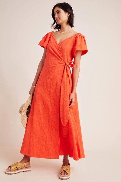 Shop Mara Hoffman Adelina Cover-up Dress In Orange