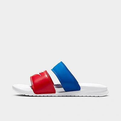 Shop Nike Women's Benassi Duo Ultra Slide Sandals In Blue