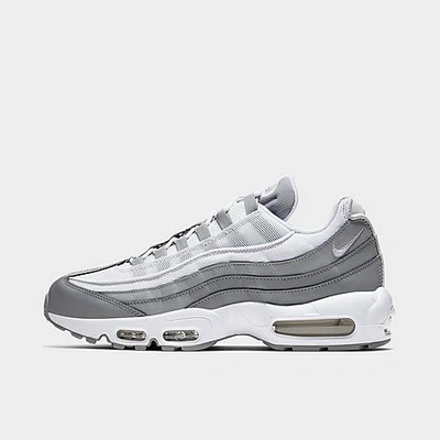Shop Nike Men's Air Max 95 Essential Casual Shoes In Particle Grey/white/light Smoke Grey