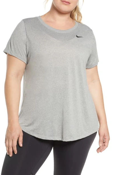 Shop Nike Dri-fit Legend T-shirt In Dark Grey Heather/ Black