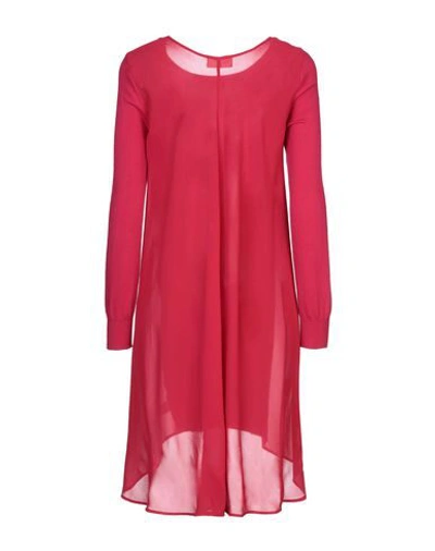 Shop Atos Lombardini Short Dress In Fuchsia
