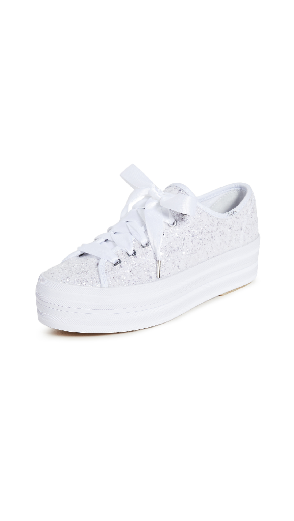 kate spade white glitter keds