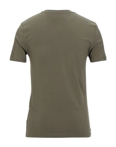 Shop Love Moschino T-shirts In Military Green