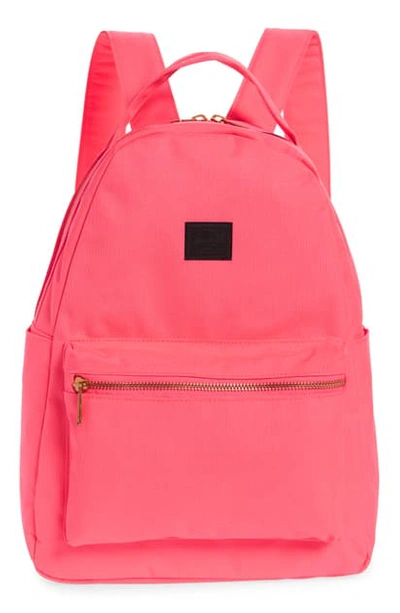 Shop Herschel Supply Co Nova Mid Volume Backpack In Neon Pink/ Black