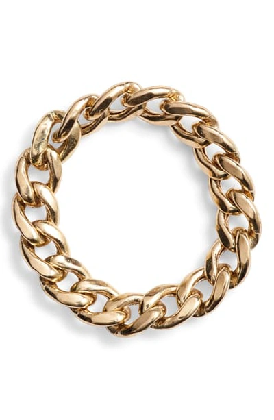 Shop Zoë Chicco Curb Chain Ring In Gold