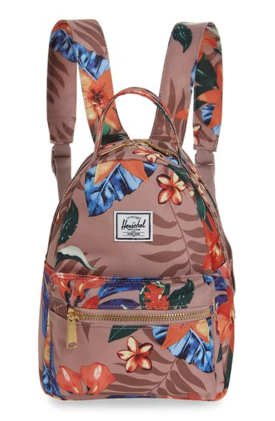 Shop Herschel Supply Co Mini Nova Backpack In Summer Floral Ash Rose