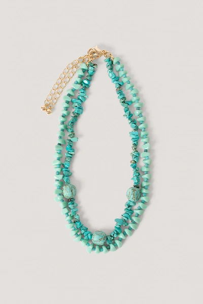 Shop Na-kd Turquoise Double Short Necklace - Turquoise