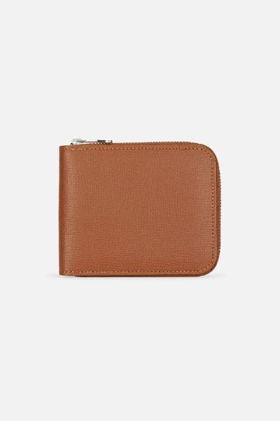 Shop Ami Alexandre Mattiussi Zipped Wallet In Brown