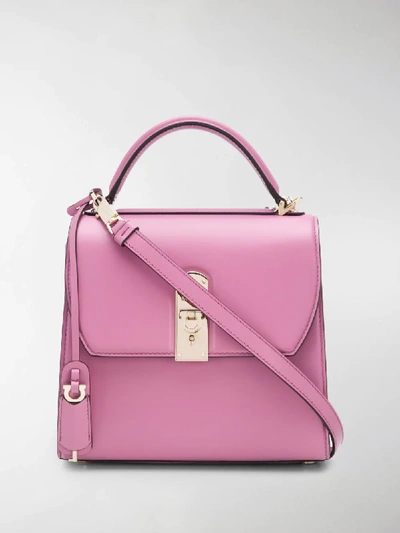 Shop Ferragamo Boxyz Tote Bag In Pink