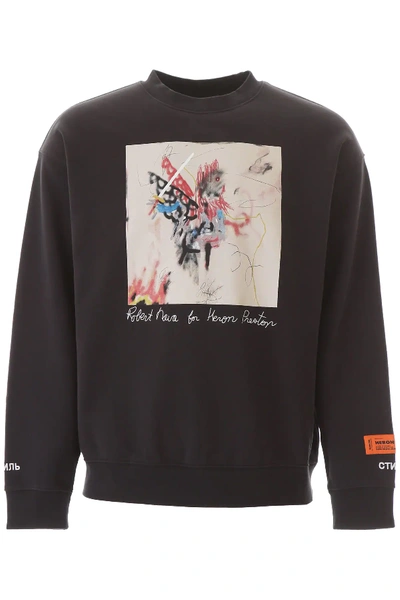 Shop Heron Preston Robert Nava Sweatshirt In Black,beige