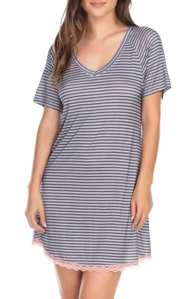 Shop Honeydew Intimates All American Sleep Shirt In Jasper Stripe