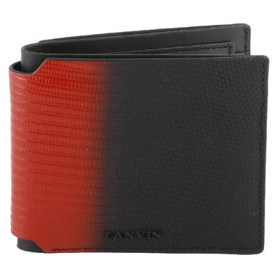 Shop Lanvin Wallet In Black - Red