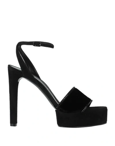 Shop Casadei Sandals In Black