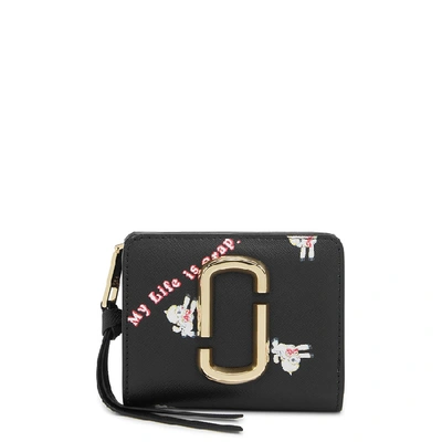 Shop Marc Jacobs X Magda Archer Snapshot Leather Wallet In Black