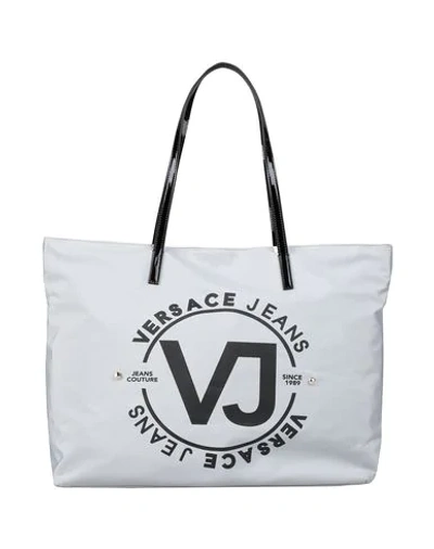 Shop Versace Jeans Handbag In Light Grey