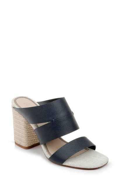 navy heeled sandals