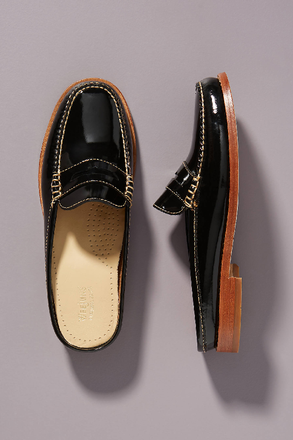 bass patent leather loafers