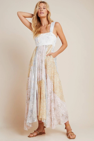 Shop Rebecca Taylor Daffodil Shimmer Maxi Dress In Assorted