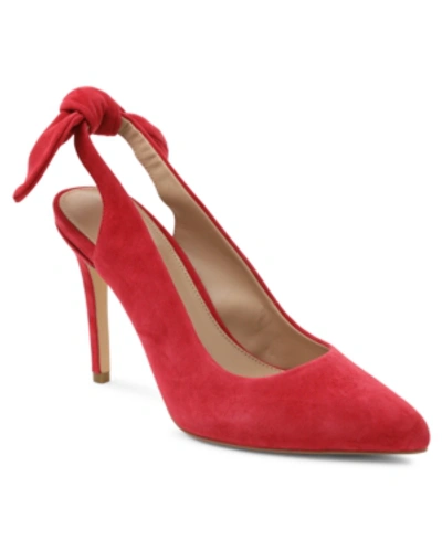 Shop Bcbgeneration Henaya Slingback Pumps Women's Shoes In Lipstick Red
