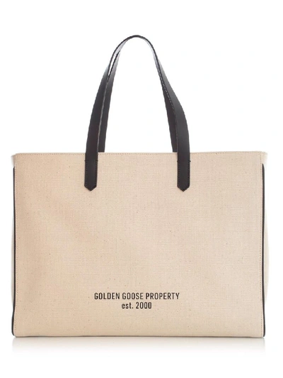 Shop Golden Goose California Canvas Tote Bag In Neutrals