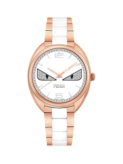 Shop Fendi Momento Bugs Stainless Steel Bracelet Watch