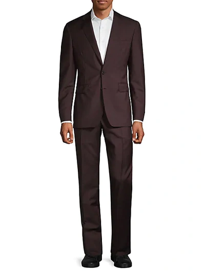Shop Burberry Soho-fit Wool & Mohair Suit In Burgundy