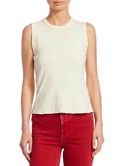 Shop Helmut Lang Femme Sleeveless Tank Top In Pearl