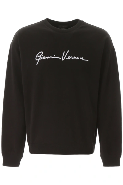 Shop Versace Signature Sweatshirt In Nero (black)