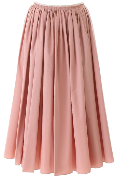 Shop Marni Flared Skirt In Apricot (pink)