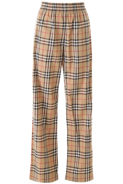 Shop Burberry Louane Vintage Check Pants In Archive Beige Ip Chk (brown)