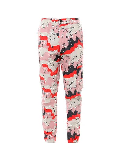 Stone Island Desert Camo-print Cotton-tela Trousers In Pink | ModeSens