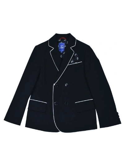 Shop Fay Blue Teen Blazer With White Details