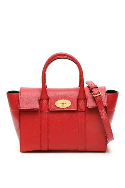 Shop Mulberry Small Bayswater Bag In Scarlet (red)