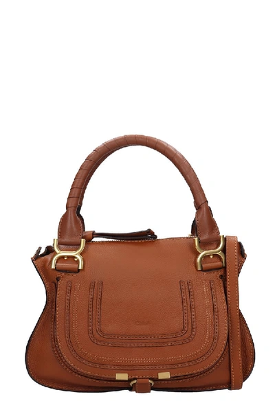 Shop Chloé Mercie Small Hand Bag In Leather Color Leather