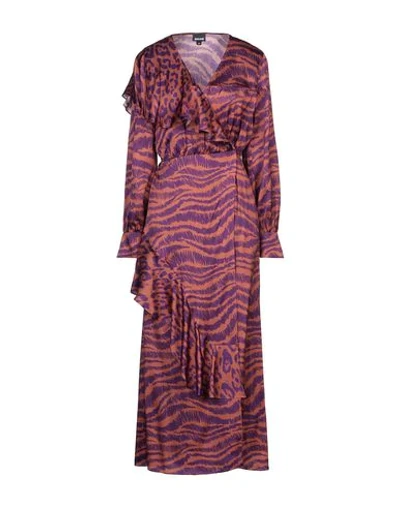 Shop Just Cavalli Woman Maxi Dress Brown Size 2 Viscose
