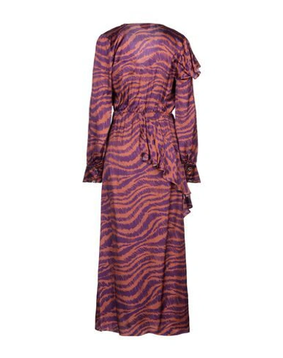 Shop Just Cavalli Woman Maxi Dress Brown Size 2 Viscose