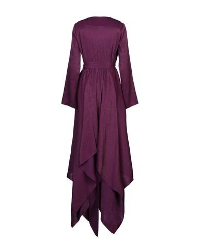 Shop Just Cavalli Woman Midi Dress Purple Size 4 Viscose, Polyester